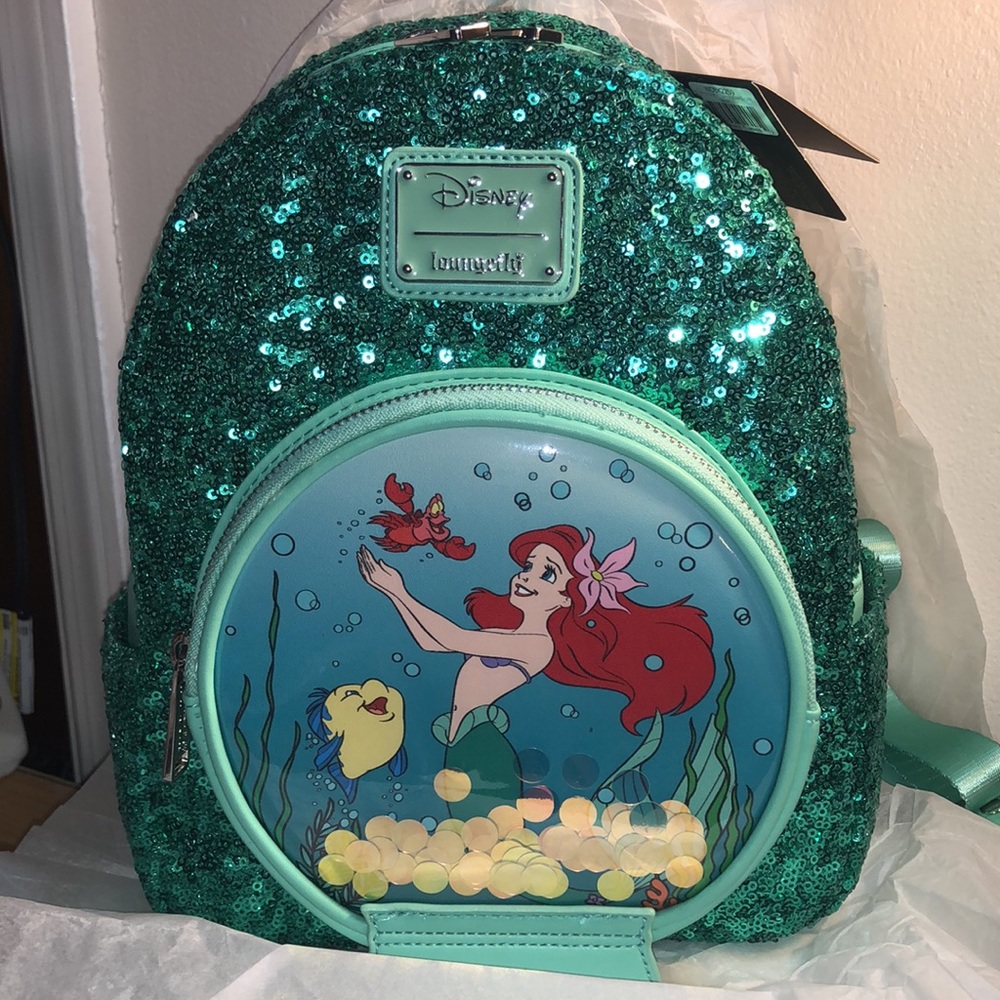 Loungefly Disney Little Mermaid Snowglobe Sequin